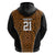 Custom Basketball New Zealand Zip Hoodie Gold Maori Ta Moko Indigenous - Polynesian Pride