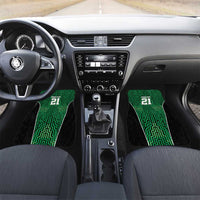 Custom Basketball New Zealand Car Mats Green Maori Ta Moko Indigenous - Polynesian Pride