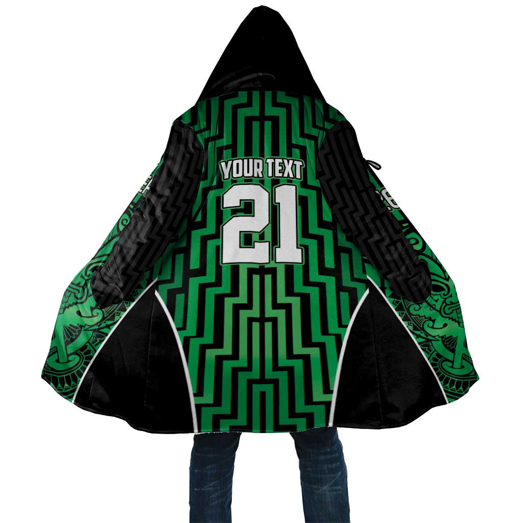 Custom Basketball New Zealand Cloak Green Maori Ta Moko Indigenous - Polynesian Pride