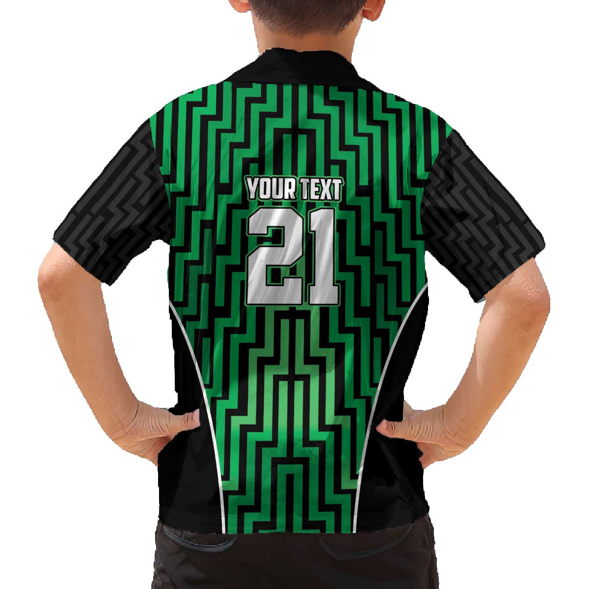 Custom Basketball New Zealand Family Matching Off The Shoulder Long Sleeve Dress and Hawaiian Shirt Green Maori Ta Moko Indigenous LT9 - Polynesian Pride