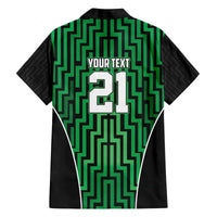 Custom Basketball New Zealand Family Matching Off The Shoulder Long Sleeve Dress and Hawaiian Shirt Green Maori Ta Moko Indigenous LT9 - Polynesian Pride