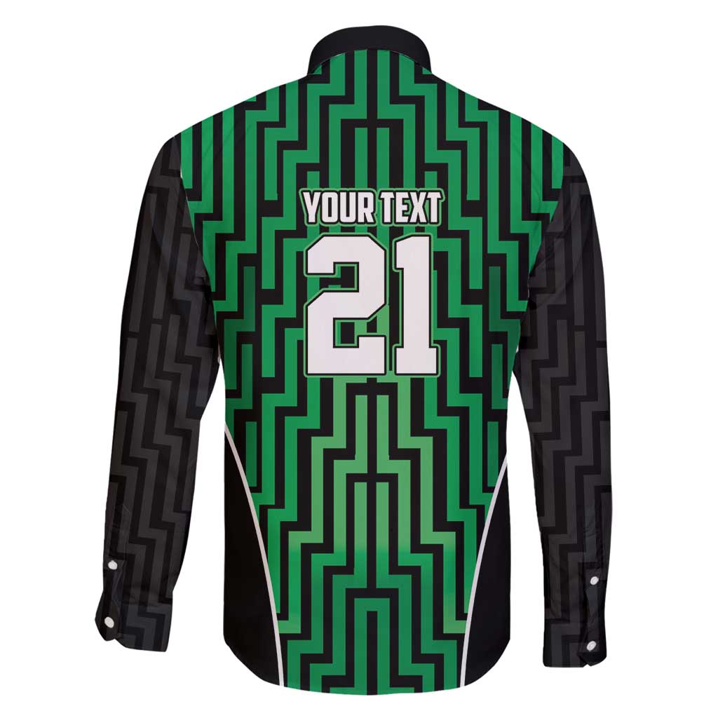 Custom Basketball New Zealand Family Matching Off Shoulder Maxi Dress and Hawaiian Shirt Green Maori Ta Moko Indigenous LT9 - Polynesian Pride