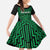 Custom Basketball New Zealand Family Matching Short Sleeve Bodycon Dress and Hawaiian Shirt Green Maori Ta Moko Indigenous - Polynesian Pride
