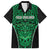 Custom Basketball New Zealand Family Matching Short Sleeve Bodycon Dress and Hawaiian Shirt Green Maori Ta Moko Indigenous - Polynesian Pride