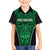 Custom Basketball New Zealand Family Matching Short Sleeve Bodycon Dress and Hawaiian Shirt Green Maori Ta Moko Indigenous - Polynesian Pride