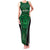 Custom Basketball New Zealand Family Matching Tank Maxi Dress and Hawaiian Shirt Green Maori Ta Moko Indigenous - Polynesian Pride