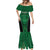 Custom Basketball New Zealand Mermaid Dress Green Maori Ta Moko Indigenous - Polynesian Pride