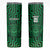 Custom Basketball New Zealand Skinny Tumbler Green Maori Ta Moko Indigenous - Polynesian Pride