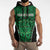 Custom Basketball New Zealand Sleeveless Zip Hoodie Green Maori Ta Moko Indigenous - Polynesian Pride