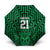 Custom Basketball New Zealand Umbrella Green Maori Ta Moko Indigenous - Polynesian Pride