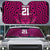 Custom Basketball New Zealand Auto Sun Shade Pink Maori Ta Moko Indigenous - Polynesian Pride