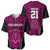 Custom Basketball New Zealand Baseball Jersey Pink Maori Ta Moko Indigenous - Polynesian Pride