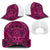 Basketball New Zealand Baseball Net Cap Pink Maori Ta Moko Indigenous - Polynesian Pride