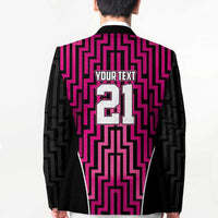 Custom Basketball New Zealand Blazer Pink Maori Ta Moko Indigenous - Polynesian Pride