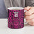 Custom Basketball New Zealand Ceramic Mug Pink Maori Ta Moko Indigenous - Polynesian Pride
