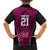 Custom Basketball New Zealand Family Matching Long Sleeve Bodycon Dress and Hawaiian Shirt Pink Maori Ta Moko Indigenous - Polynesian Pride