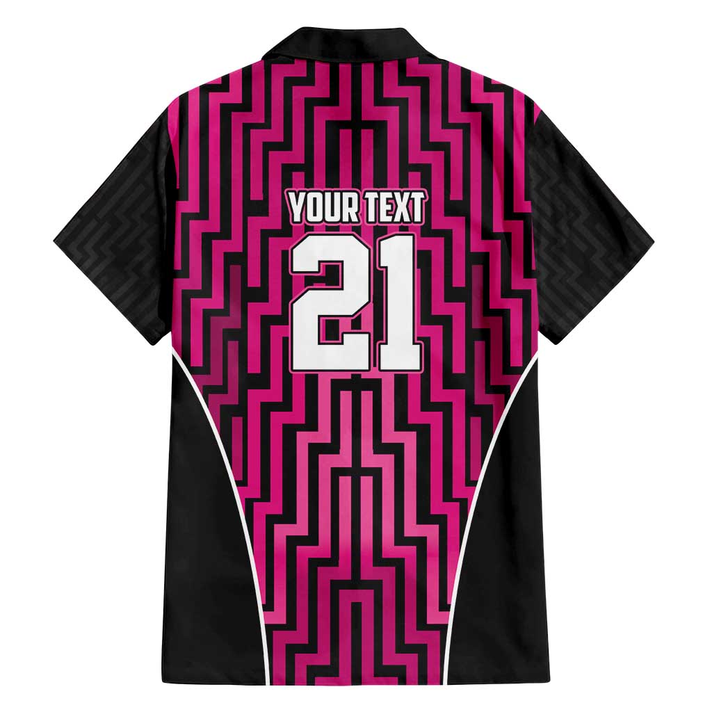 Custom Basketball New Zealand Family Matching Long Sleeve Bodycon Dress and Hawaiian Shirt Pink Maori Ta Moko Indigenous LT9 - Polynesian Pride