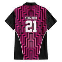 Custom Basketball New Zealand Family Matching Long Sleeve Bodycon Dress and Hawaiian Shirt Pink Maori Ta Moko Indigenous LT9 - Polynesian Pride
