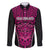 Custom Basketball New Zealand Family Matching Long Sleeve Bodycon Dress and Hawaiian Shirt Pink Maori Ta Moko Indigenous - Polynesian Pride