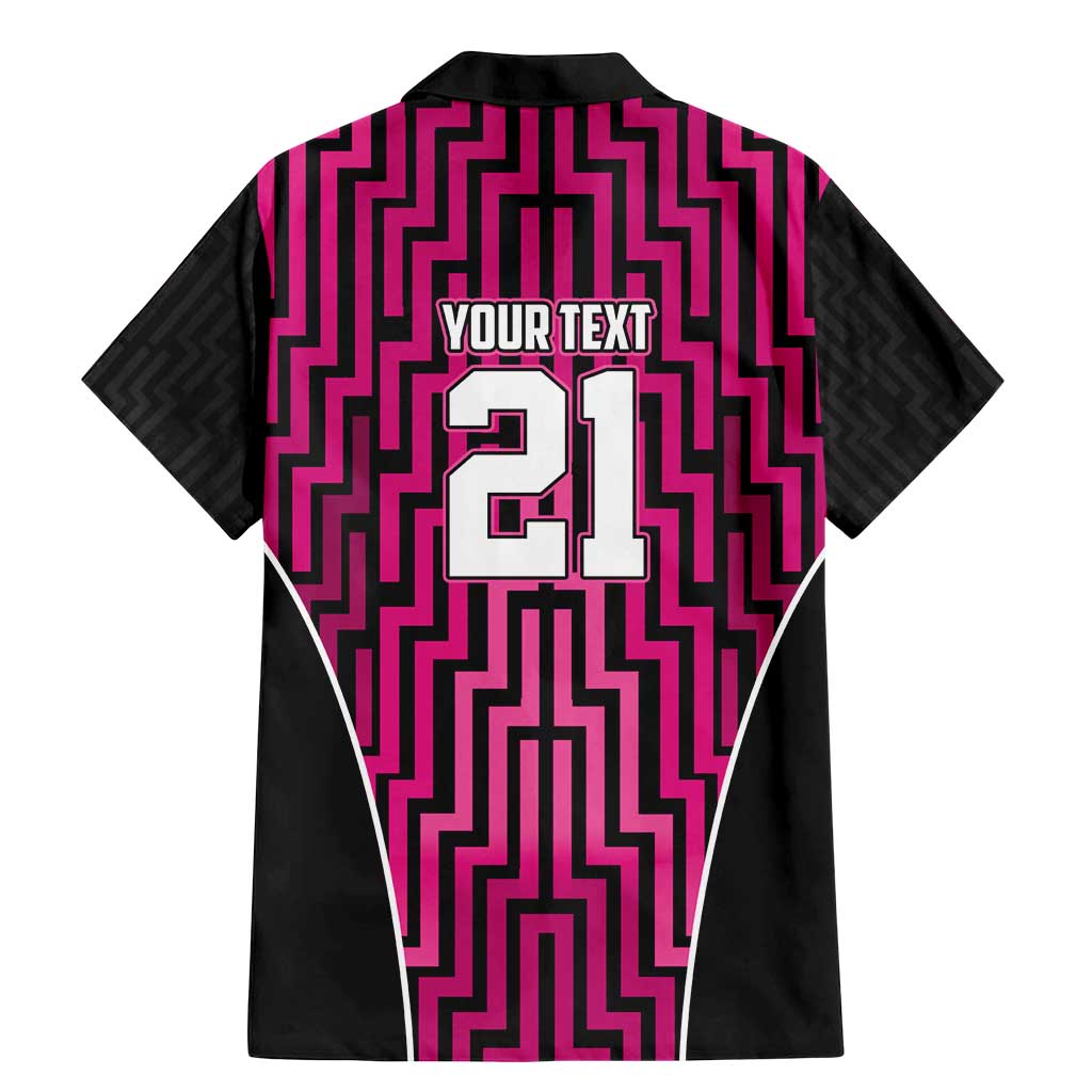 Custom Basketball New Zealand Family Matching Mermaid Dress and Hawaiian Shirt Pink Maori Ta Moko Indigenous LT9 - Polynesian Pride