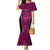 Custom Basketball New Zealand Family Matching Mermaid Dress and Hawaiian Shirt Pink Maori Ta Moko Indigenous - Polynesian Pride