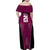 Custom Basketball New Zealand Family Matching Off Shoulder Maxi Dress and Hawaiian Shirt Pink Maori Ta Moko Indigenous - Polynesian Pride
