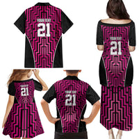 Custom Basketball New Zealand Family Matching Puletasi and Hawaiian Shirt Pink Maori Ta Moko Indigenous LT9 - Polynesian Pride