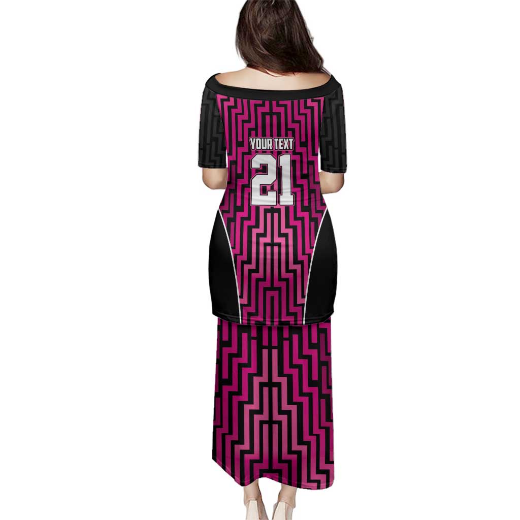 Custom Basketball New Zealand Family Matching Puletasi and Hawaiian Shirt Pink Maori Ta Moko Indigenous LT9 - Polynesian Pride