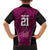 Custom Basketball New Zealand Family Matching Short Sleeve Bodycon Dress and Hawaiian Shirt Pink Maori Ta Moko Indigenous - Polynesian Pride