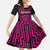Custom Basketball New Zealand Family Matching Short Sleeve Bodycon Dress and Hawaiian Shirt Pink Maori Ta Moko Indigenous - Polynesian Pride
