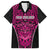 Custom Basketball New Zealand Family Matching Short Sleeve Bodycon Dress and Hawaiian Shirt Pink Maori Ta Moko Indigenous - Polynesian Pride