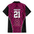 Custom Basketball New Zealand Family Matching Short Sleeve Bodycon Dress and Hawaiian Shirt Pink Maori Ta Moko Indigenous - Polynesian Pride