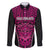 Custom Basketball New Zealand Family Matching Short Sleeve Bodycon Dress and Hawaiian Shirt Pink Maori Ta Moko Indigenous - Polynesian Pride