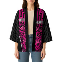 Custom Basketball New Zealand Kimono Pink Maori Ta Moko Indigenous - Polynesian Pride