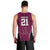 Custom Basketball New Zealand Men Tank Top Pink Maori Ta Moko Indigenous - Polynesian Pride