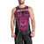 Custom Basketball New Zealand Men Tank Top Pink Maori Ta Moko Indigenous - Polynesian Pride