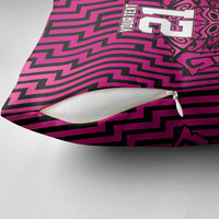 Custom Basketball New Zealand Pillow Cover Pink Maori Ta Moko Indigenous - Polynesian Pride