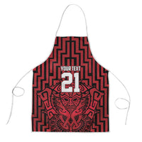 Custom Basketball New Zealand Apron Red Maori Ta Moko Indigenous - Polynesian Pride