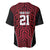 Custom Basketball New Zealand Baseball Jersey Red Maori Ta Moko Indigenous - Polynesian Pride