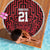 Custom Basketball New Zealand Beach Blanket Red Maori Ta Moko Indigenous - Polynesian Pride