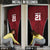 Custom Basketball New Zealand Door Cover Red Maori Ta Moko Indigenous - Polynesian Pride