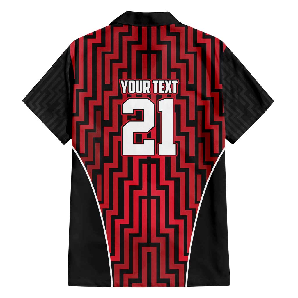 Custom Basketball New Zealand Family Matching Long Sleeve Bodycon Dress and Hawaiian Shirt Red Maori Ta Moko Indigenous LT9 - Polynesian Pride