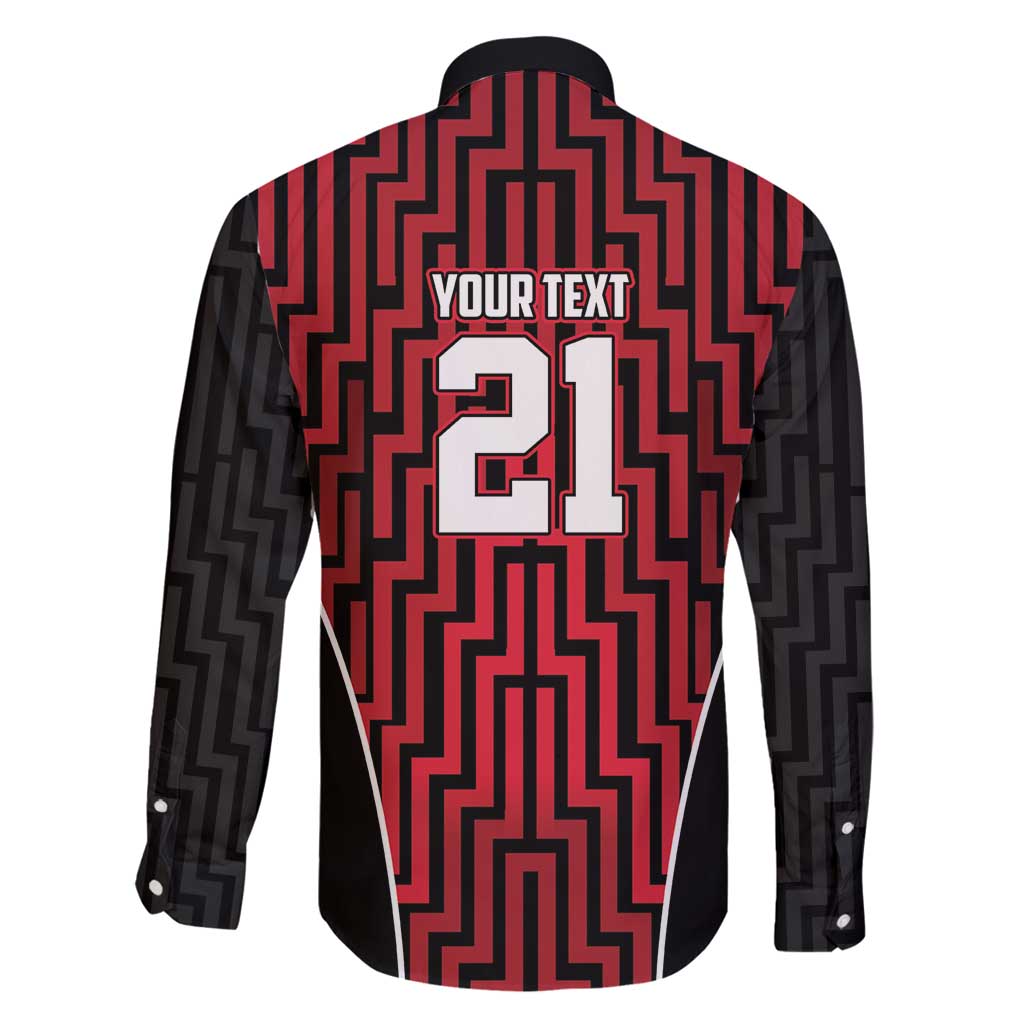 Custom Basketball New Zealand Family Matching Long Sleeve Bodycon Dress and Hawaiian Shirt Red Maori Ta Moko Indigenous LT9 - Polynesian Pride