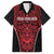 Custom Basketball New Zealand Family Matching Short Sleeve Bodycon Dress and Hawaiian Shirt Red Maori Ta Moko Indigenous - Polynesian Pride