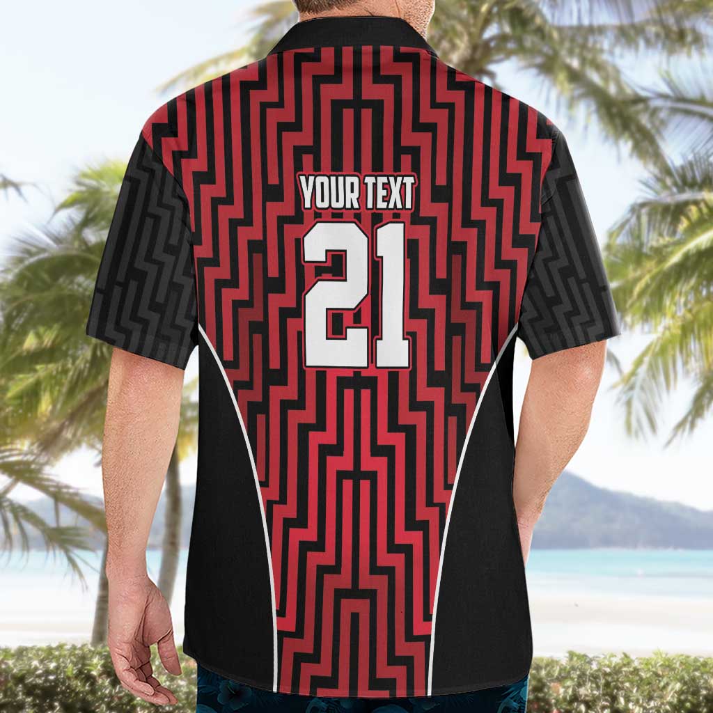Custom Basketball New Zealand Hawaiian Shirt Red Maori Ta Moko Indigenous - Polynesian Pride