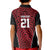 Custom Basketball New Zealand Kid Polo Shirt Red Maori Ta Moko Indigenous - Polynesian Pride