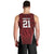 Custom Basketball New Zealand Men Tank Top Red Maori Ta Moko Indigenous - Polynesian Pride