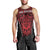 Custom Basketball New Zealand Men Tank Top Red Maori Ta Moko Indigenous - Polynesian Pride