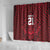 Custom Basketball New Zealand Shower Curtain Red Maori Ta Moko Indigenous - Polynesian Pride