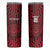 Custom Basketball New Zealand Skinny Tumbler Red Maori Ta Moko Indigenous - Polynesian Pride